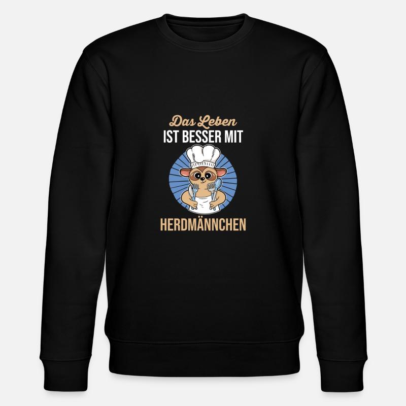 Erdmännchen Herdmännchen - Stanley/Stella Unisex Bio-Sweatshirt CHANGER - Schwarz
