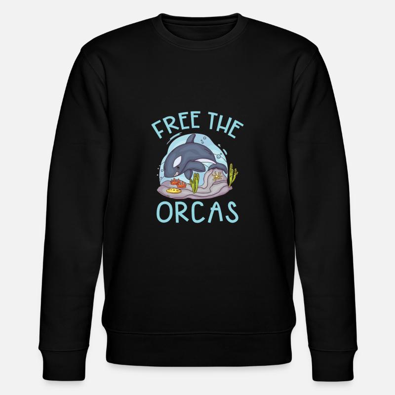 Orca Wal Geschenke - Stanley/Stella Unisex Bio-Sweatshirt CHANGER - Schwarz