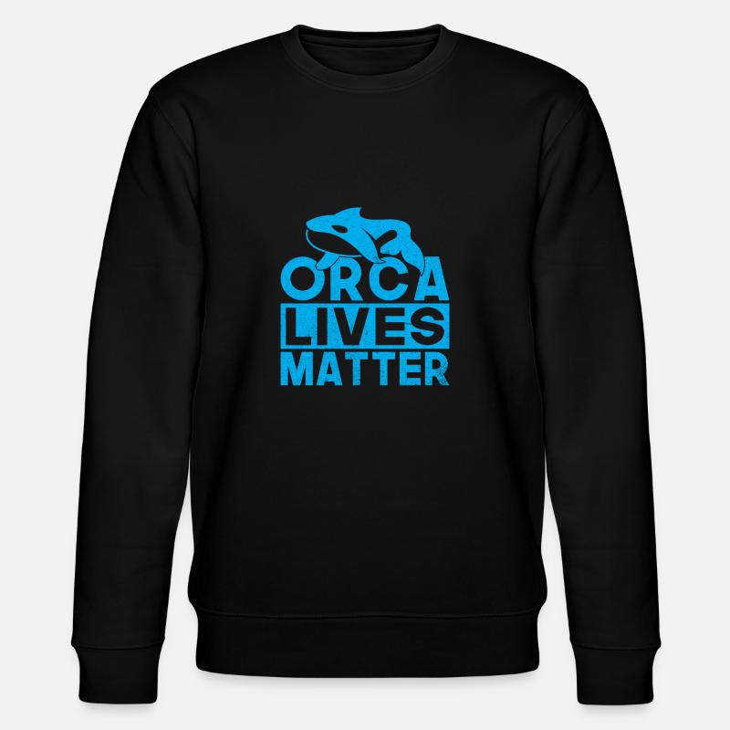 Orca Wal Geschenke - Stanley/Stella Unisex Bio-Sweatshirt CHANGER  - Schwarz