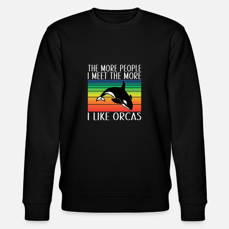 Orca Whale Gifts - Stanley/Stella CHANGER Unisex Organic Sweatshirt - black