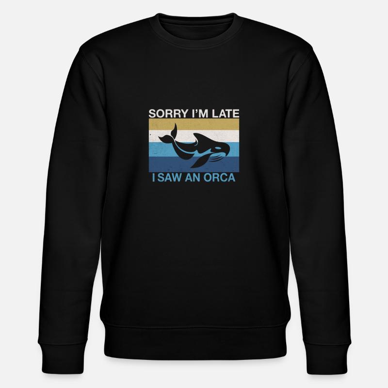 Orca Wal Geschenke - Stanley/Stella Unisex Bio-Sweatshirt CHANGER  - Schwarz