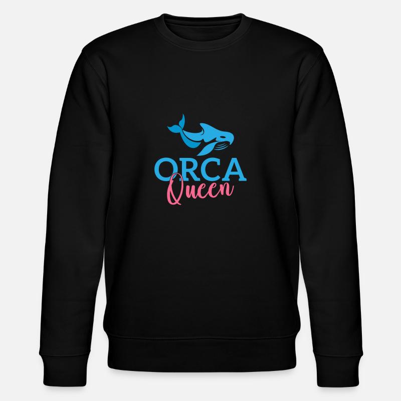 Orca Whale Gifts - Stanley/Stella CHANGER Unisex Organic Sweatshirt - black