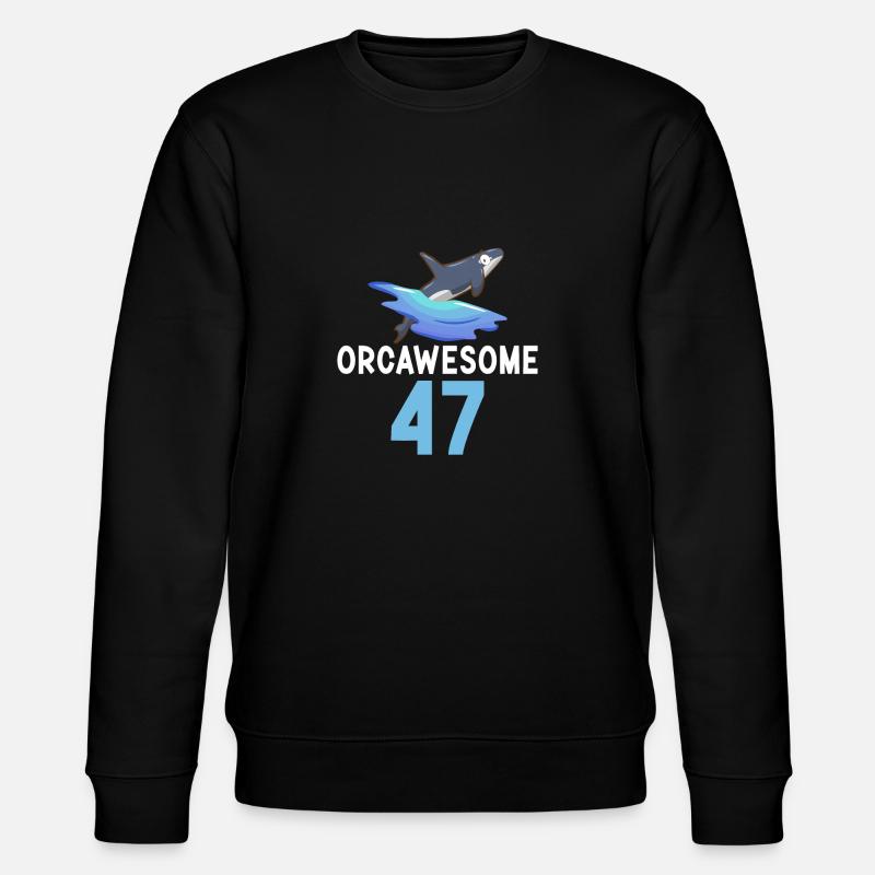 Orca Whale Gifts - Stanley/Stella CHANGER Unisex Organic Sweatshirt - black