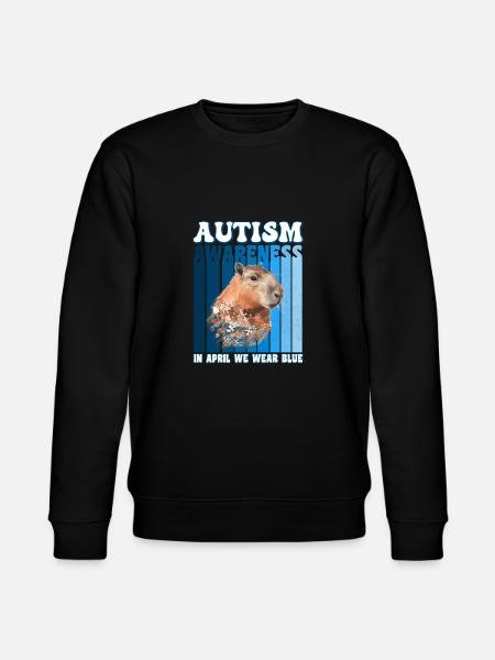 Capybara Autism Awareness - Stanley/Stella CHANGER Unisex Organic Sweatshirt - black
