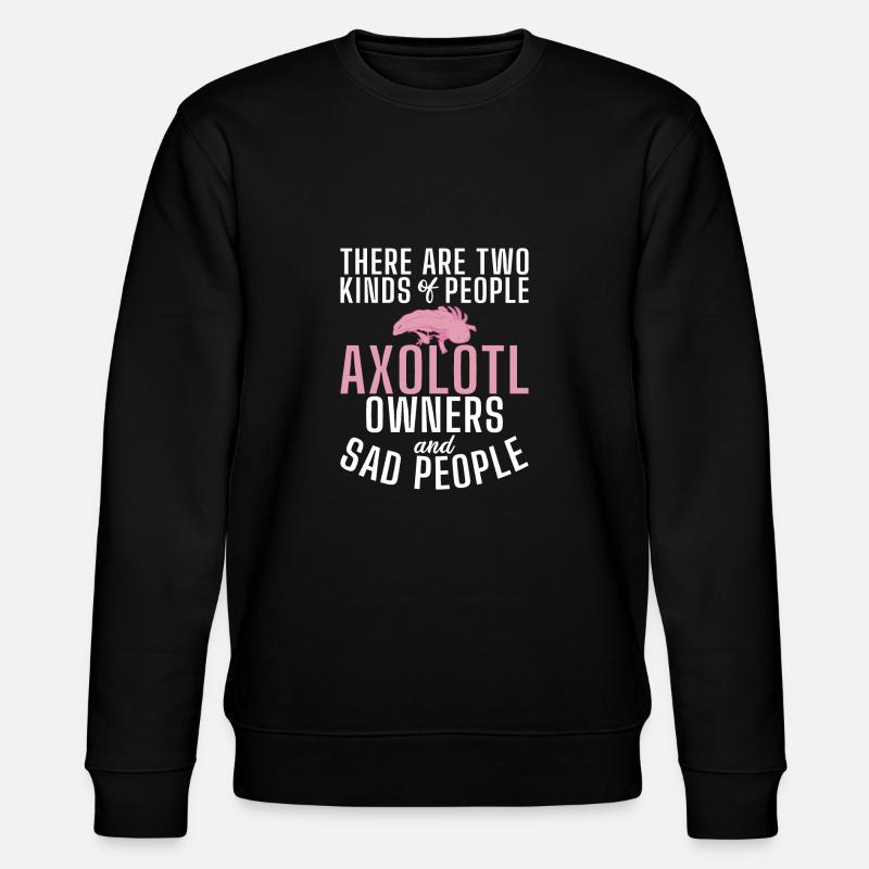 Axolotl Liebhaber Geschenke - Stanley/Stella Unisex Bio-Sweatshirt CHANGER  - Schwarz