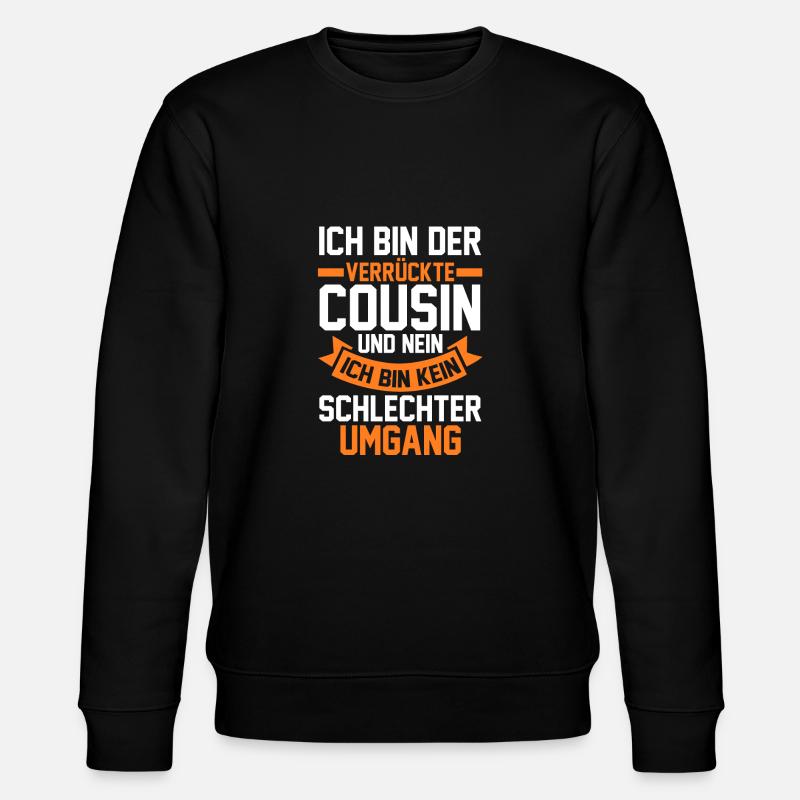 Cousin - Stanley/Stella Unisex Bio-Sweatshirt CHANGER  - Schwarz