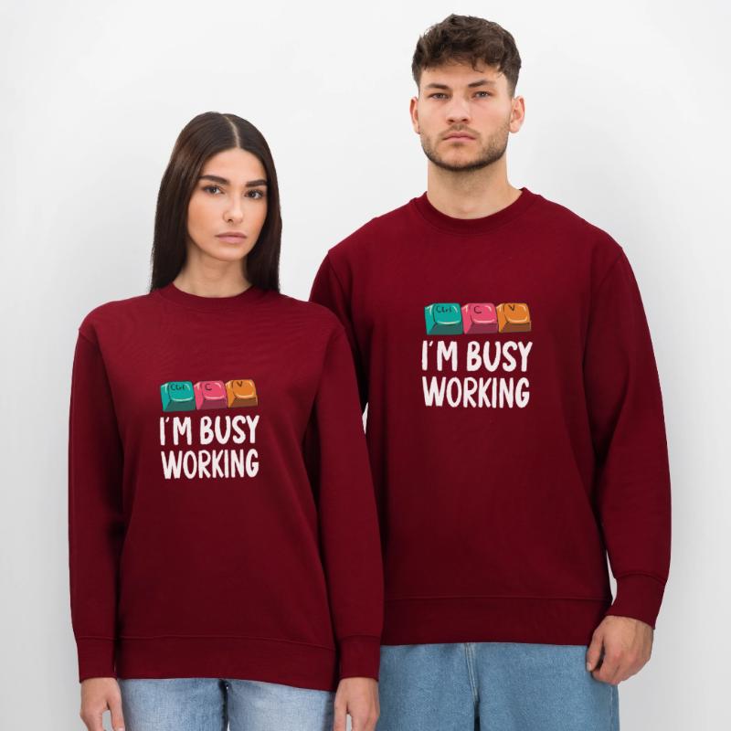 Funny Copy Paste Ctrl-C Ctrl-V Busy Working Stanley/Stella CHANGER Unisex Organic Sweatshirt