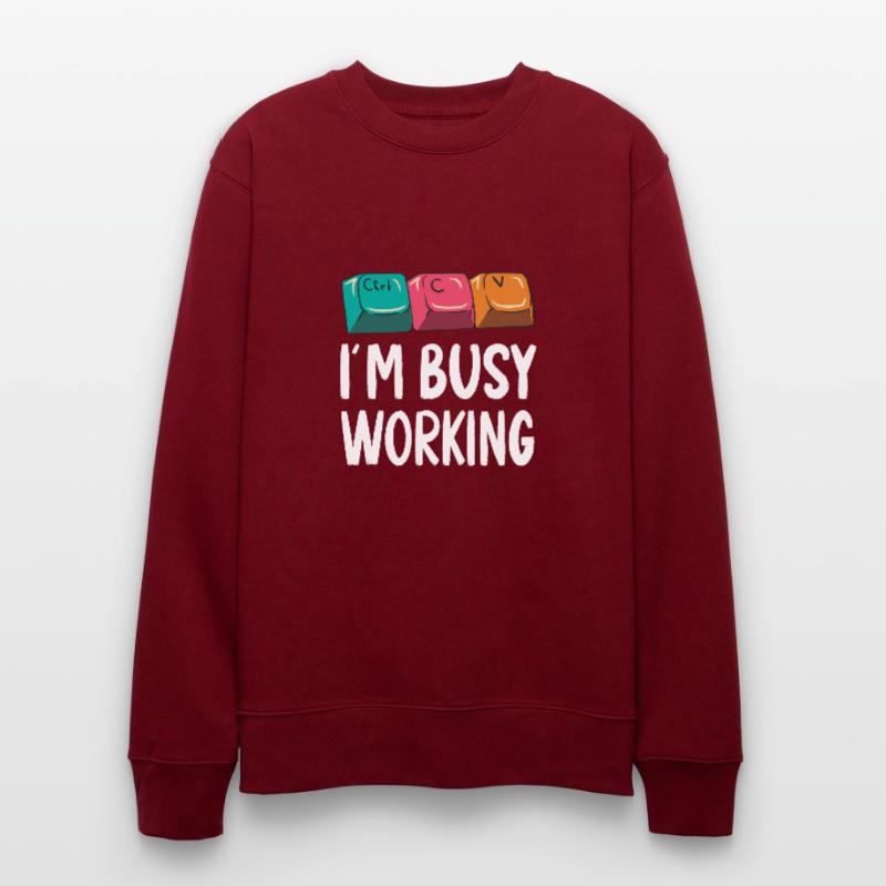 Funny Copy Paste Ctrl-C Ctrl-V Busy Working Stanley/Stella CHANGER Unisex Organic Sweatshirt