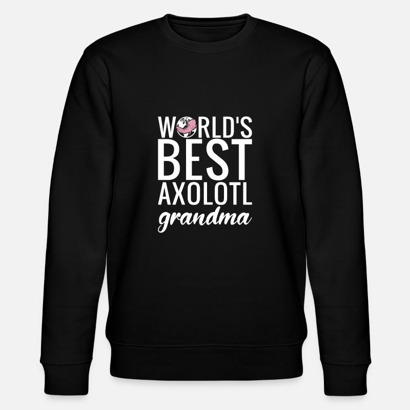 Axolotl Lover Gifts - Stanley/Stella CHANGER Unisex Organic Sweatshirt - black