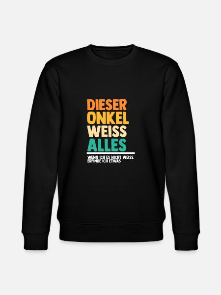 Patenonkel Onkel - Stanley/Stella Unisex Bio-Sweatshirt CHANGER - Schwarz