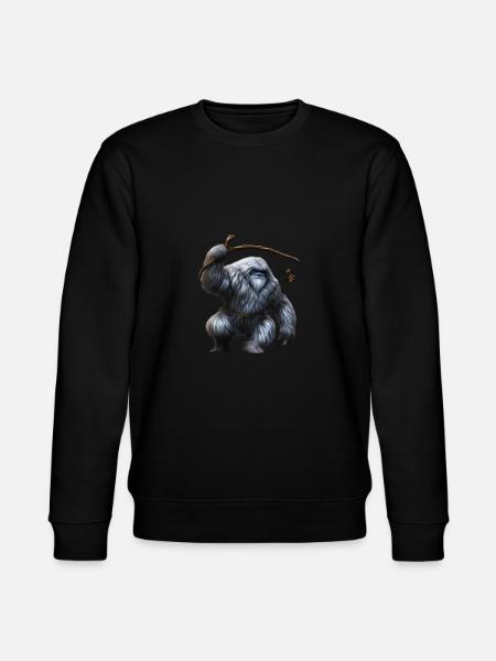 Yeti with bow and arrow - Stanley/Stella CHANGER Unisex Organic Sweatshirt - black