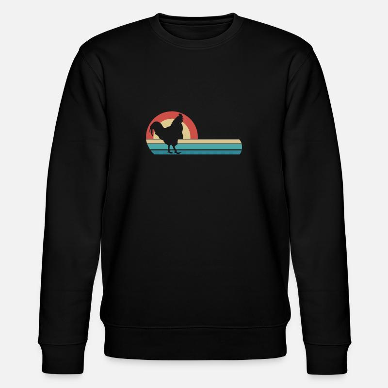 Retro Henne - - Stanley/Stella Unisex Bio-Sweatshirt CHANGER  - Schwarz