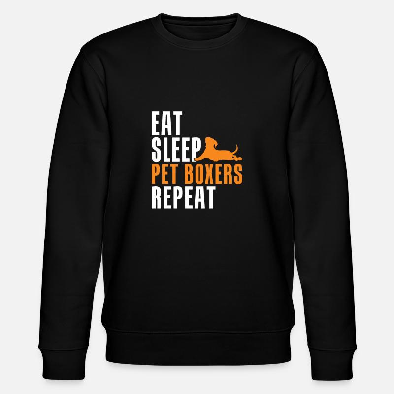 Boxer Hund Geschenke - Stanley/Stella Unisex Bio-Sweatshirt CHANGER  - Schwarz