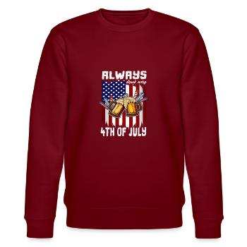 4th of July Day Drinkng Always Drunk US Flag - Sweat bio CHANGER Stanley/Stella Unisexe - bordeaux - Devant - Nik (191cm) & Marisol (170cm)