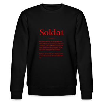 Soldat Definition - Stanley/Stella Unisex Bio-Sweatshirt CHANGER  - Schwarz - Vorne - Nik (191cm) & Marisol (170cm)