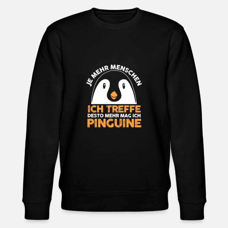 Tiermotiv Pinguin - Stanley/Stella Unisex Bio-Sweatshirt CHANGER  - Schwarz