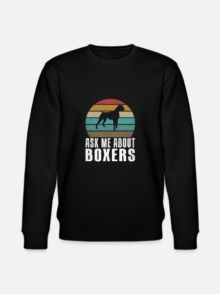 Boxer Dog Gifts - Stanley/Stella CHANGER Unisex Organic Sweatshirt - black