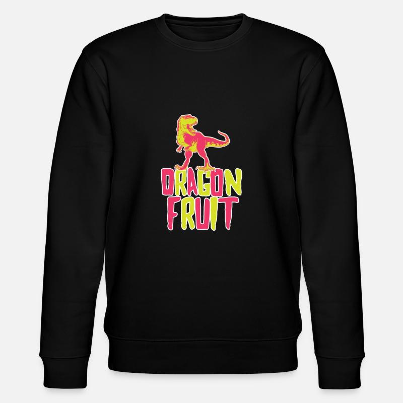 Dragon Fruit Dinosaur - Stanley/Stella Unisex Bio-Sweatshirt CHANGER  - Schwarz