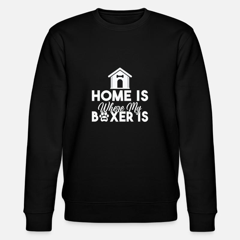 Boxer Hund Geschenke - Stanley/Stella Unisex Bio-Sweatshirt CHANGER  - Schwarz