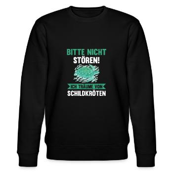 Schildkröte Schildkröten - Stanley/Stella Unisex Bio-Sweatshirt CHANGER  - Schwarz - Vorne - Nik (191cm) & Marisol (170cm)