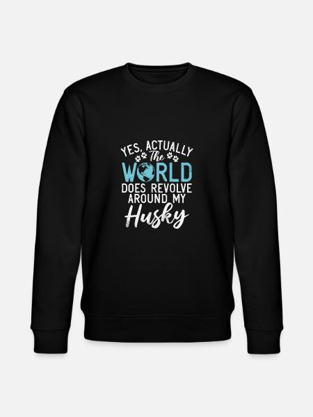 Husky Dog Gifts - Stanley/Stella CHANGER Unisex Organic Sweatshirt - black