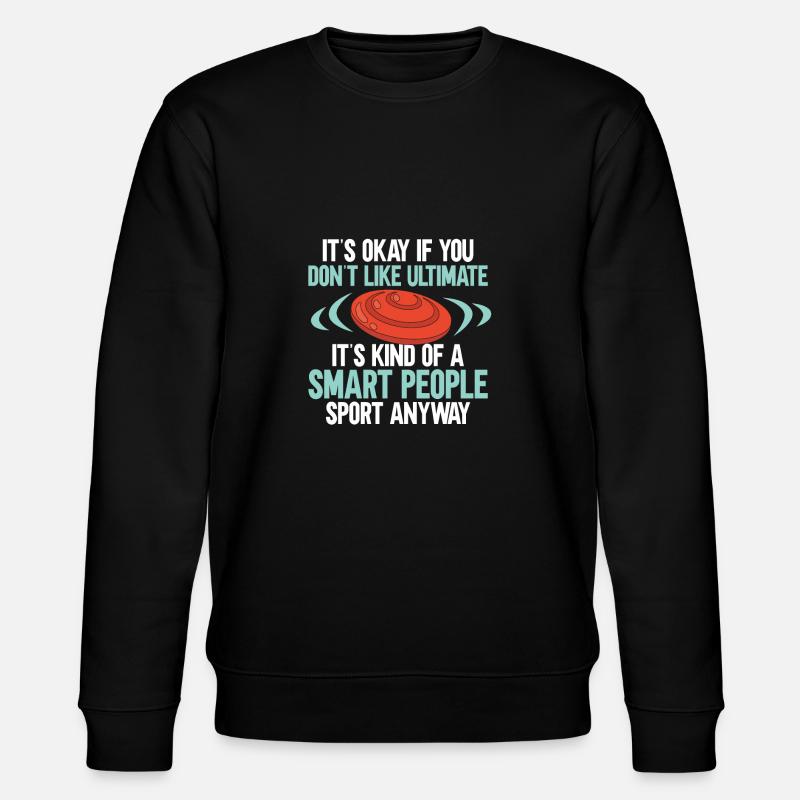 Ultimate Frisbee Throwing Disc - Stanley/Stella CHANGER Unisex Organic Sweatshirt - black