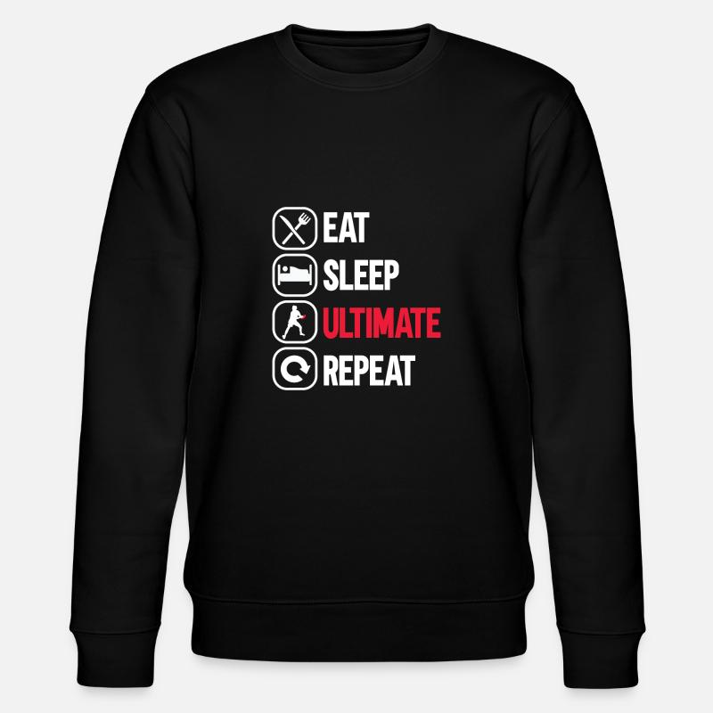 Ultimate Frisbee Wurfscheibe - Stanley/Stella Unisex Bio-Sweatshirt CHANGER  - Schwarz