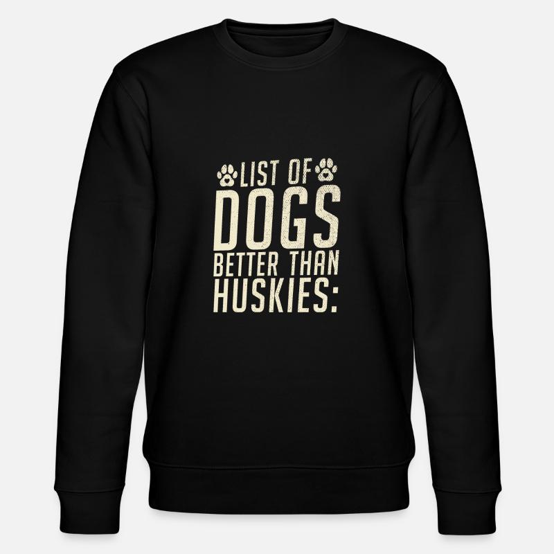 Husky-Hunde-Geschenke - Stanley/Stella Unisex Bio-Sweatshirt CHANGER  - Schwarz