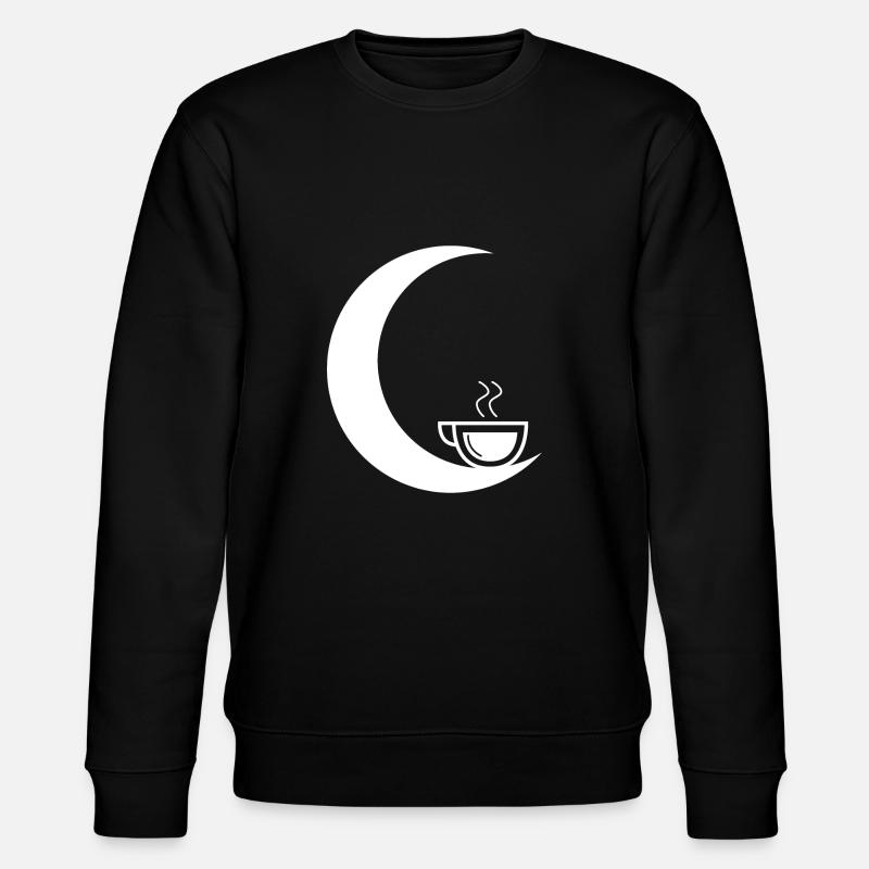 Crescent Moon - Coffee - - Stanley/Stella CHANGER Unisex Organic Sweatshirt - black