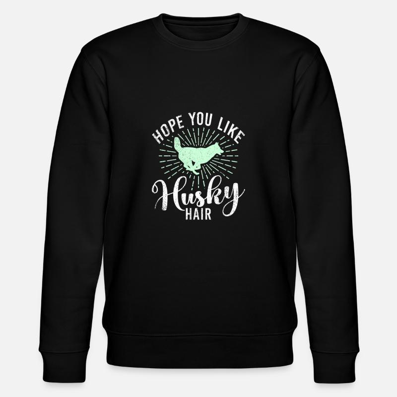 Husky-Hunde-Geschenke - Stanley/Stella Unisex Bio-Sweatshirt CHANGER  - Schwarz