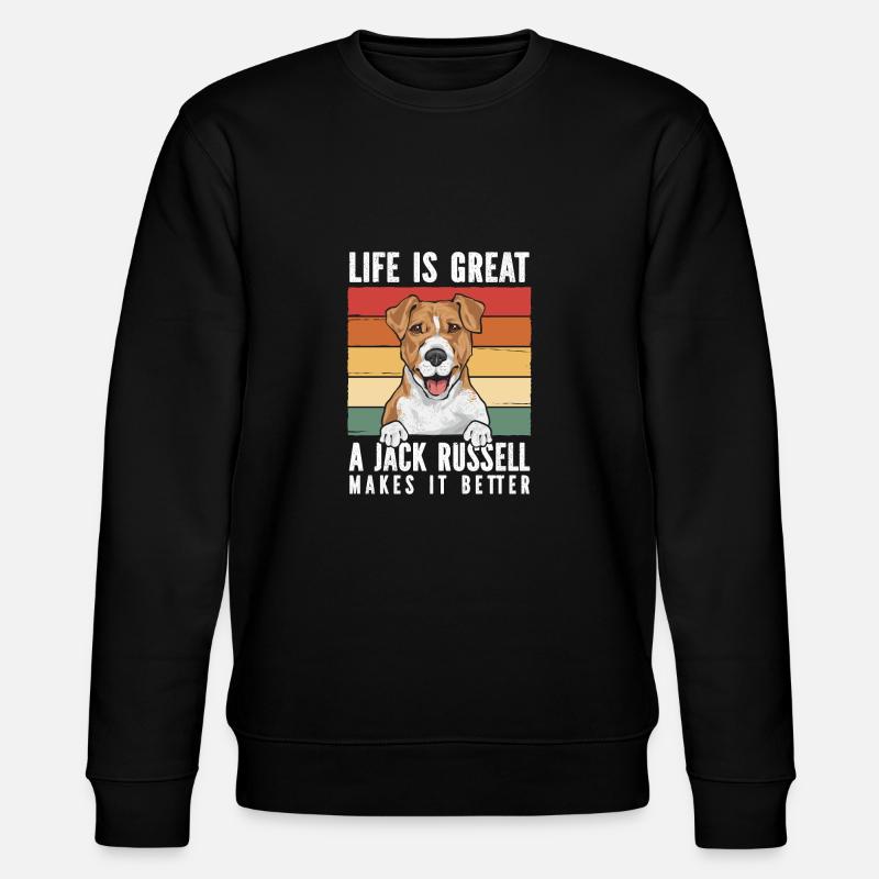 Jack Russell Terrier - Stanley/Stella CHANGER Unisex Organic Sweatshirt - black