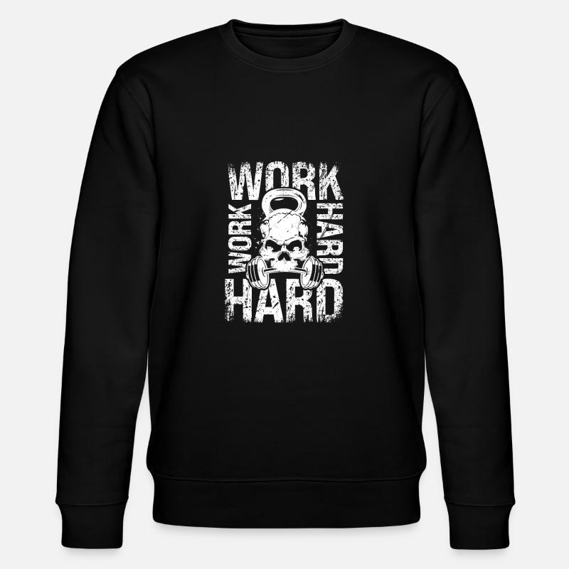 Arbeite hart - - Stanley/Stella Unisex Bio-Sweatshirt CHANGER  - Schwarz