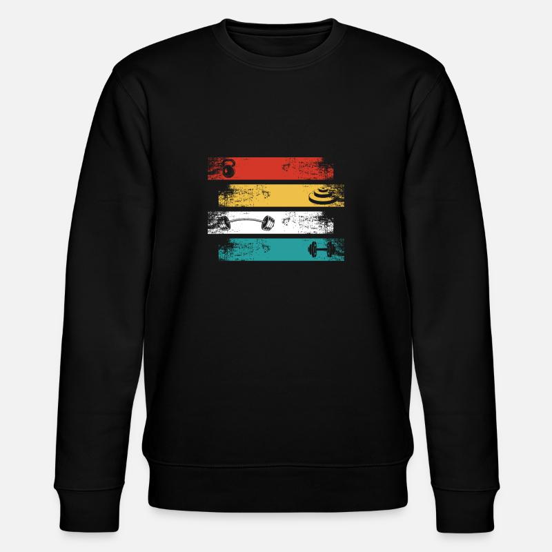 Retro Rectangle Gym - - Stanley/Stella Unisex Bio-Sweatshirt CHANGER  - Schwarz