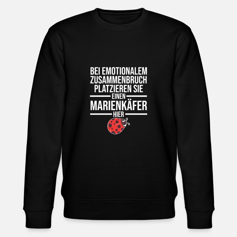 Marienkäfer - Stanley/Stella Unisex Bio-Sweatshirt CHANGER  - Schwarz