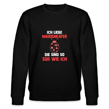 Marienkäfer - Stanley/Stella Unisex Bio-Sweatshirt CHANGER  - Schwarz - Vorne - Nik (191cm) & Marisol (170cm)