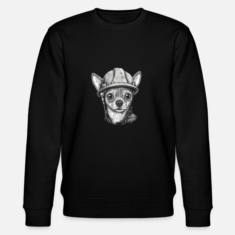 Chihuahua | Construction Worker | Construction | - Stanley/Stella CHANGER Unisex Organic Sweatshirt - black