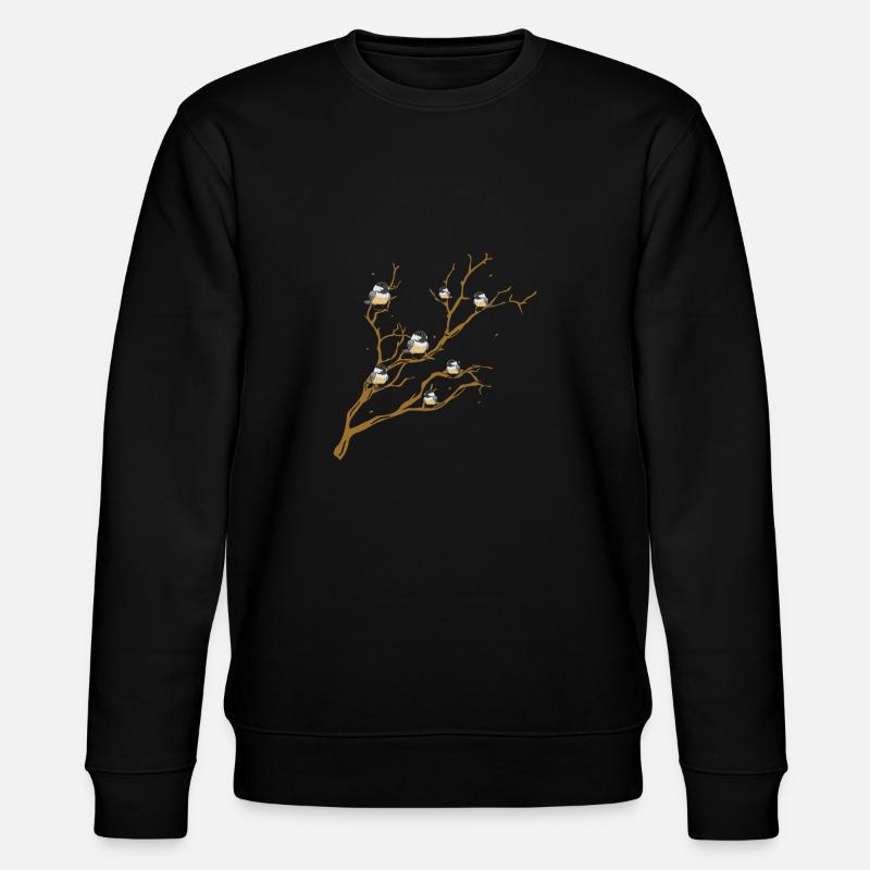 Bird Chickadee Bird Watching - Stanley/Stella CHANGER Unisex Organic Sweatshirt - black