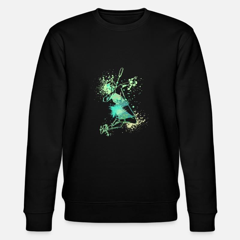 Splash Badminton player - Stanley/Stella Unisex Bio-Sweatshirt CHANGER  - Schwarz