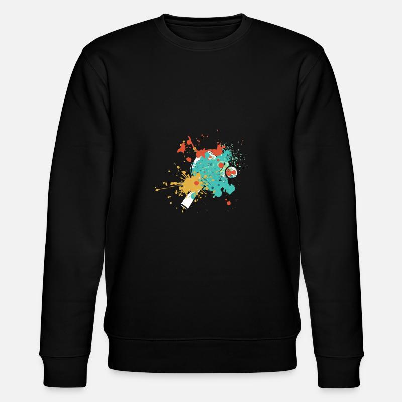Splash Art Table Tennis Player - Stanley/Stella Unisex Bio-Sweatshirt CHANGER - Schwarz