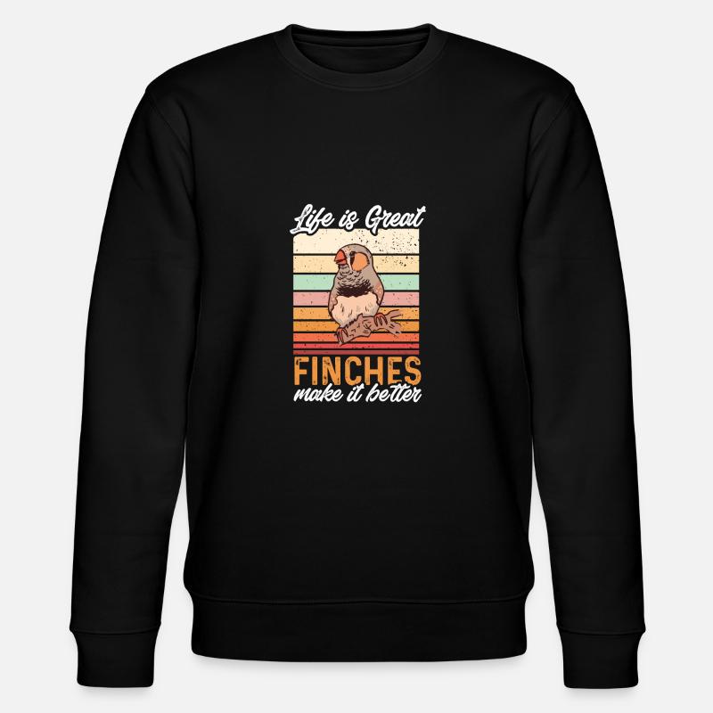 Pinsons zébrés Oiseaux Pinsons zébrés - Sweat bio CHANGER Stanley/Stella Unisexe - noir