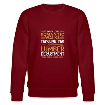 Turning Wood Lathe Lathe - Stanley/Stella CHANGER Unisex Organic Sweatshirt - burgundy - Front - Nik (191cm) & Marisol (170cm)