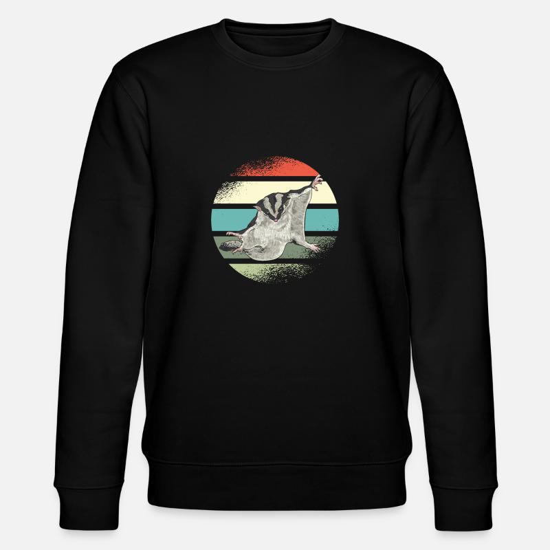 Kurzkopfgleitbeutler Sugar Glider - Stanley/Stella Unisex Bio-Sweatshirt CHANGER  - Schwarz