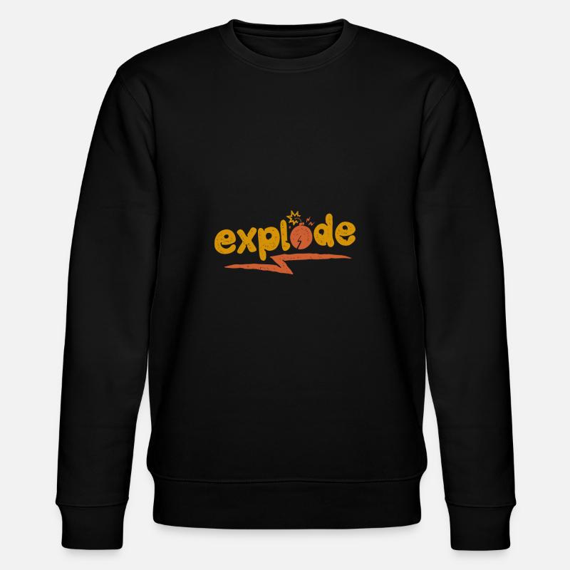 Explode fancy - Stanley/Stella CHANGER Unisex Organic Sweatshirt - black