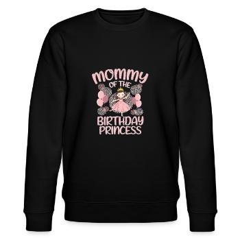 Mommy Of the Birthday Boy Princess Gift Deco - Stanley/Stella Unisex Bio-Sweatshirt CHANGER  - Schwarz - Vorne - Nik (191cm) & Marisol (170cm)