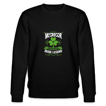Mc Gregor Original Irish legend - Stanley/Stella CHANGER Unisex Organic Sweatshirt - black - Front - Nik (191cm) & Marisol (170cm)