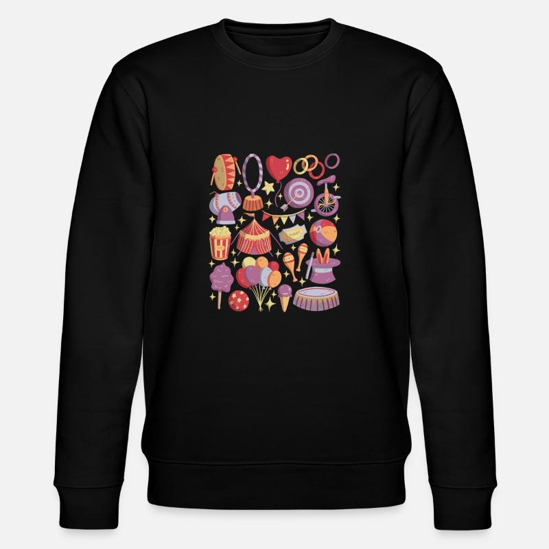 Circus - Artists, acrobats, circus tent - Stanley/Stella CHANGER Unisex Organic Sweatshirt - black
