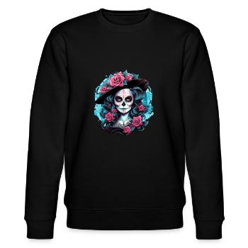 La Catrina - Sweat bio CHANGER Stanley/Stella Unisexe - noir - Devant - Nik (191cm) & Marisol (170cm)