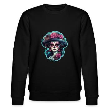 La Catrina - Sweat bio CHANGER Stanley/Stella Unisexe - noir - Devant - Nik (191cm) & Marisol (170cm)