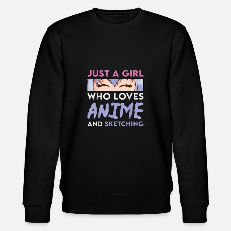 Anime und Skizzieren - Stanley/Stella Unisex Bio-Sweatshirt CHANGER  - Schwarz