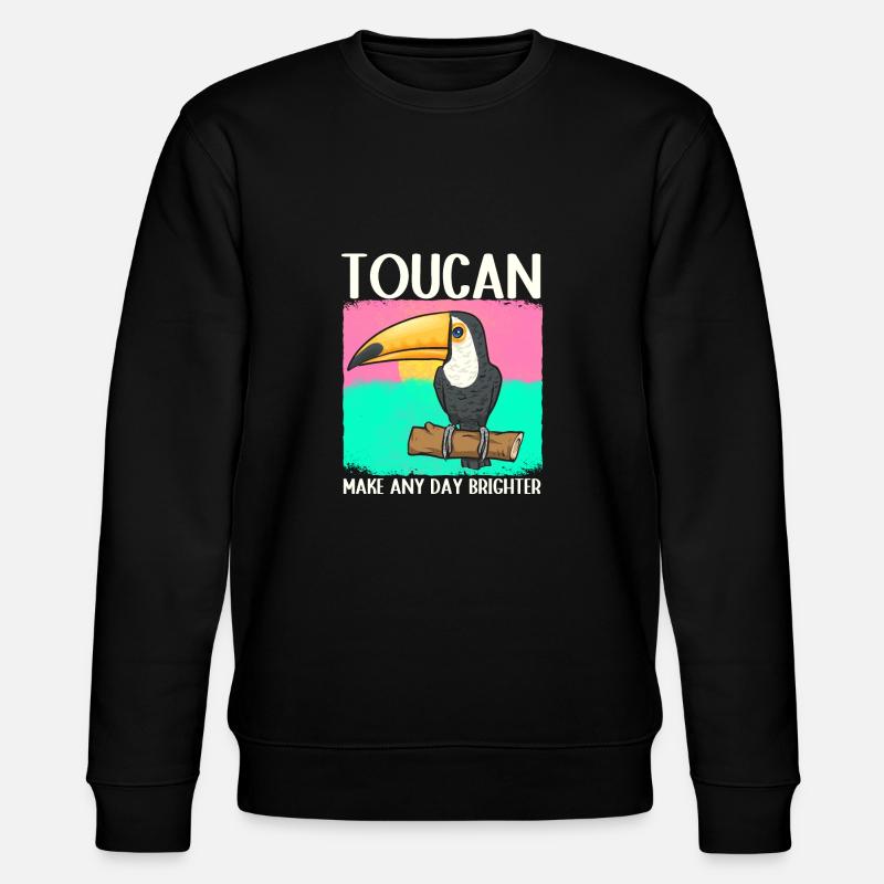 Toucan Bird Rainforest - Stanley/Stella CHANGER Unisex Organic Sweatshirt - black